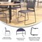 Flash Furniture 881 lb. Capacity Gray Sled Base Stack Chairs, 5PK 5-RUT-2-GY-BK-GG - alternate 2